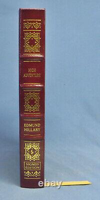 Easton Press Leather Signed Edition HIGH ADVENTURE Edmund Hillary EXC