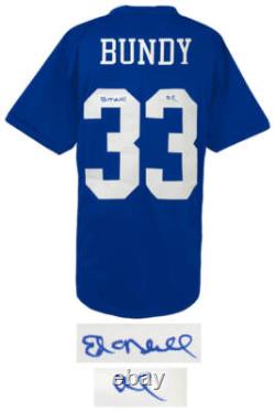 Ed O'Neill Signed Bundy #33 Polk High Blue Football Jersey withAl (SCHWARTZ COA)