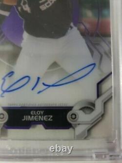 Eloy Jimenez 2019 Topps High Tek Rookie Autograph Sp #'d/99 Card #hta-ej Rc Auto