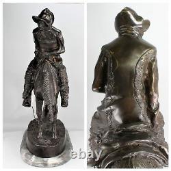 Exquisite Frederic Remington Full Size Bronze Scupture The Norther 22 In. High