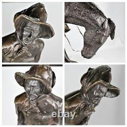 Exquisite Frederic Remington Full Size Bronze Scupture The Norther 22 In. High