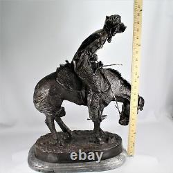 Exquisite Frederic Remington Full Size Bronze Scupture The Norther 22 In. High