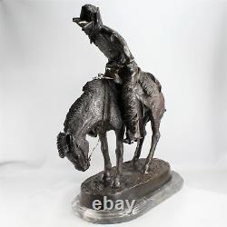 Exquisite Frederic Remington Full Size Bronze Scupture The Norther 22 In. High