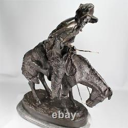 Exquisite Frederic Remington Full Size Bronze Scupture The Norther 22 In. High