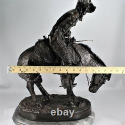 Exquisite Frederic Remington Full Size Bronze Scupture The Norther 22 In. High