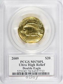 FLASH SALE! 2009 $20 Gold Ultra High Relief Double Eagle PCGS MS70PL Moy Signed