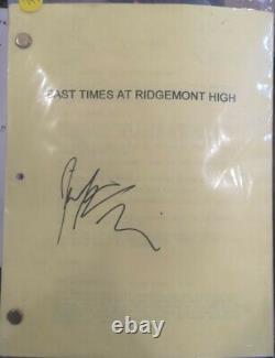 Fast Times At Ridgemont High Revised Draft Script Signed By Jennifer Jason Leigh