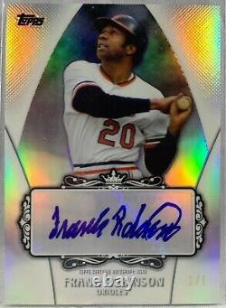 Frank Robinson autograph signed Card 1/1 Baltimore Orioles 2013 Topps