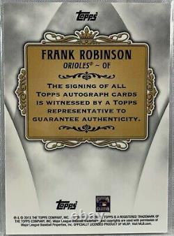 Frank Robinson autograph signed Card 1/1 Baltimore Orioles 2013 Topps