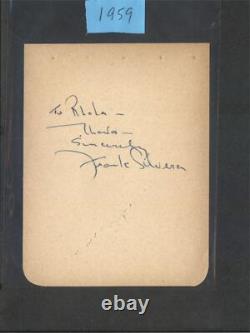 Frank Silvera Signed Autograph Book Page Character Actor High Chaparral