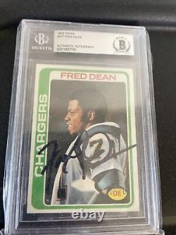 Fred Dean Beckett Signed 1978 Topps Rookie Autographed Auto HOF High Grade