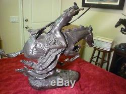 Frederic Remington's The Cheyenne Bronze Sculpture 21.5 High, 39 Pounds