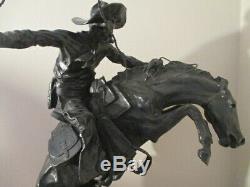 Fredrick Remington'' Bronco Buster-bronze Sculpture 24'' High (large)