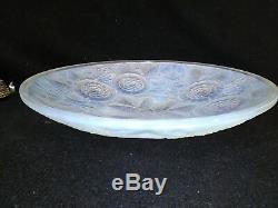 French opalescent art glass bowl dish 1930's art deco 31 cm x 5 cm high
