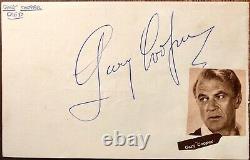 GARY COOPER AUTOGRAPHED Hand SIGNED ALBUM PAGE 1950's RON RANDELL HIGH NOON