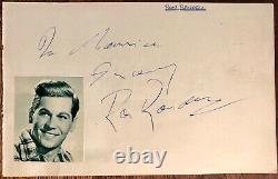 GARY COOPER AUTOGRAPHED Hand SIGNED ALBUM PAGE 1950's RON RANDELL HIGH NOON