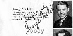 GEORGE GOBEL (signed) High School Yearbook withSCARCE Original Spelling SIGNATURE