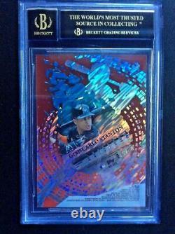 GIANCARLO STANTON 2014 Topps High Tek Red Storm Auto #9/10 BGS 10/10 BLACK LABEL