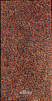 GLORIA PETYARRE, Highly Collectable Aboriginal Art, Medicine leaves, 120 x 60cm
