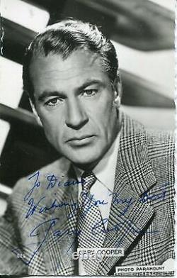 Gary Cooper Signed Photo Autograph Actor High Noon Sergeant York Beau Geste