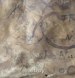 Gloversville High School Football Team 1930s Signed Hide Robert Saxy Marshall