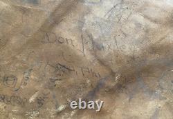 Gloversville High School Football Team 1930s Signed Hide Robert Saxy Marshall