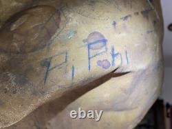 Gloversville High School Football Team 1930s Signed Hide Robert Saxy Marshall