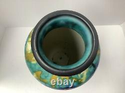 Gouda Pottery Vase. Signed Breetvelt Zuid Holland. 16 1/2 High Modernist Design