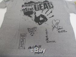 H. O. T. D Autograph T-Shirt Signed by Artists High School of the Dead Anime Japan