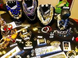 HIGH END 135 PC Rhinestones Vintage & Today Costume Jewelry Lot Signed Unsigned