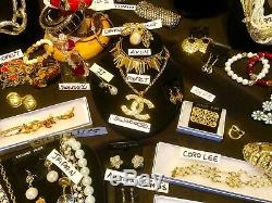 HIGH END 135 PC Rhinestones Vintage & Today Costume Jewelry Lot Signed Unsigned