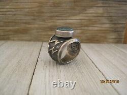 HIGH GRADE BISBEE RING, KEVIN YAZZIE, SIGNED, STERLING, Reduced $425 to $375