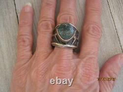 HIGH GRADE BISBEE RING, KEVIN YAZZIE, SIGNED, STERLING, Reduced $425 to $375