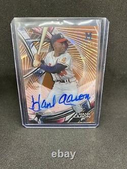 Hank Aaron 2016 Topps High Tek Auto? Orange #/25 HOF Legend HR King RIP