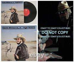 Hank Willams Jr signed High Notes album vinyl record exact proof COA autographed