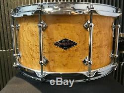 Hard to find Signed Highly Dense Craviotto Birdseye Maple snare 14 x 7 10 lugs