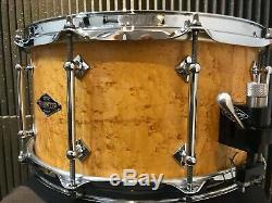 Hard to find Signed Highly Dense Craviotto Birdseye Maple snare 14 x 7 10 lugs