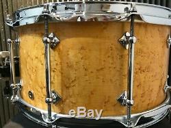 Hard to find Signed Highly Dense Craviotto Birdseye Maple snare 14 x 7 10 lugs