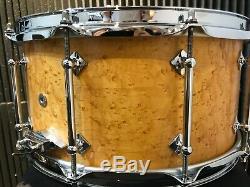 Hard to find Signed Highly Dense Craviotto Birdseye Maple snare 14 x 7 10 lugs