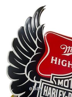 Harley Davidson Miller High Life Tin Metal Sign