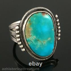 Harry Morgan Native American Navajo Sterling Silver High Grade Turquoise Ring