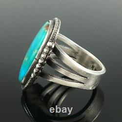 Harry Morgan Native American Navajo Sterling Silver High Grade Turquoise Ring