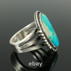Harry Morgan Native American Navajo Sterling Silver High Grade Turquoise Ring