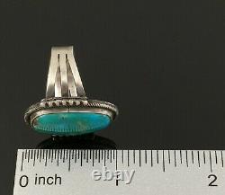 Harry Morgan Native American Navajo Sterling Silver High Grade Turquoise Ring