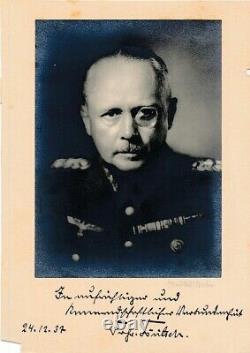 High Commander Werner von Fritsch-RARE VINTAGE Signed Photo (K. I. A. Early WWII)
