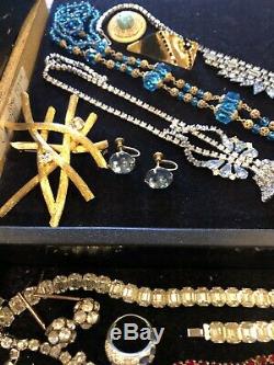 High End! Rhinestone Lot Estate Demi Sets Brooches Cameo Set Design Signed Plus