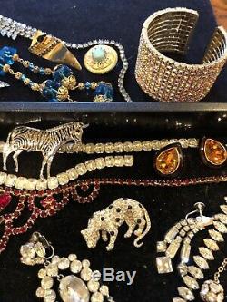 High End! Rhinestone Lot Estate Demi Sets Brooches Cameo Set Design Signed Plus