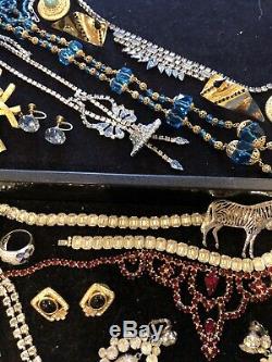 High End! Rhinestone Lot Estate Demi Sets Brooches Cameo Set Design Signed Plus