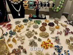 High End Signed 84 Pc. Vintage Estate Jewelry Lot