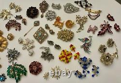 High End Signed 84 Pc. Vintage Estate Jewelry Lot